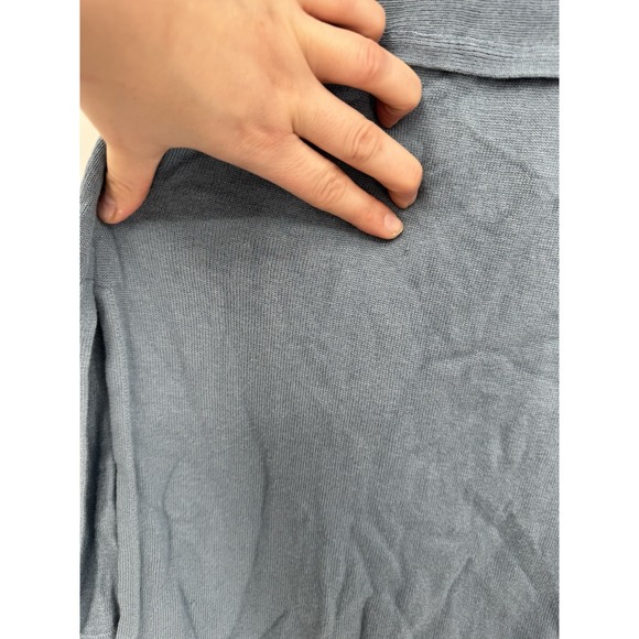 J jill wool Soft Blue Long Sleeve Tunic Top Flowy Swing Hem Casual Minimalist XL - Picture 7 of 11